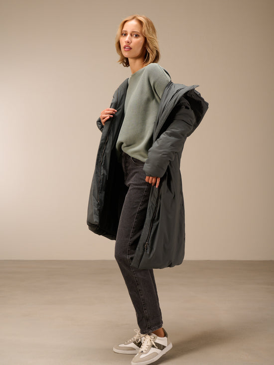 Cappotto con cappuccio