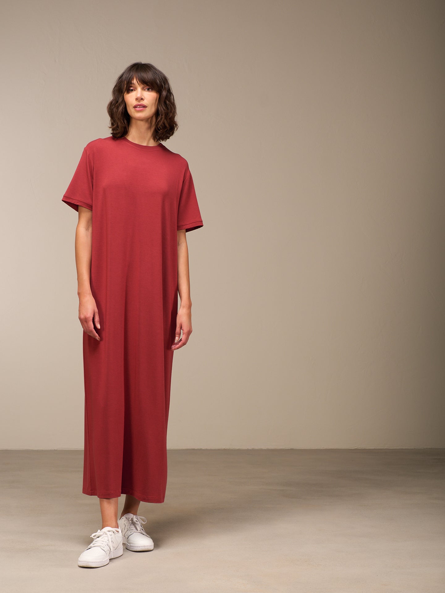 Kleid mit Rundhals