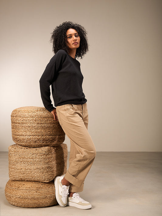 Maglione con scollo rotondo