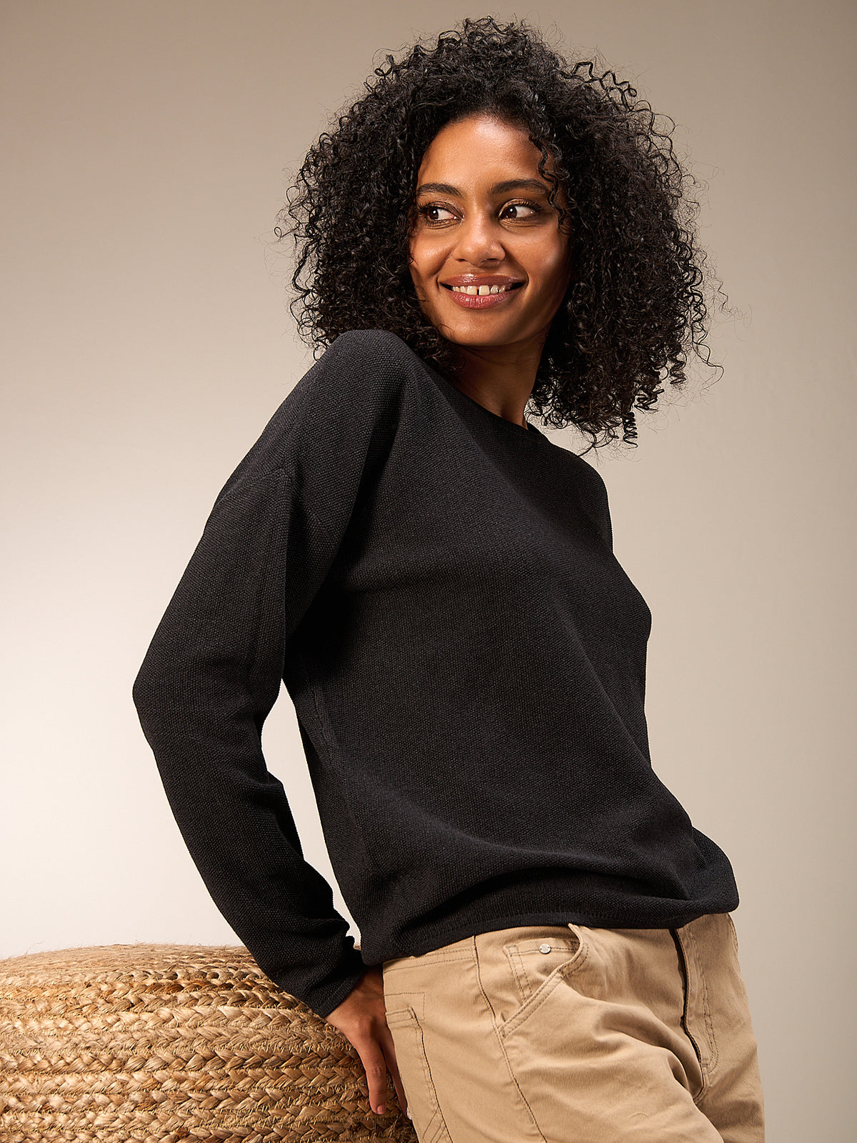 Maglione con scollo rotondo