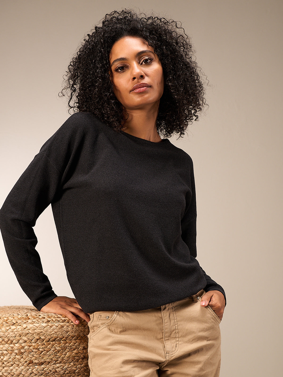 Maglione con scollo rotondo
