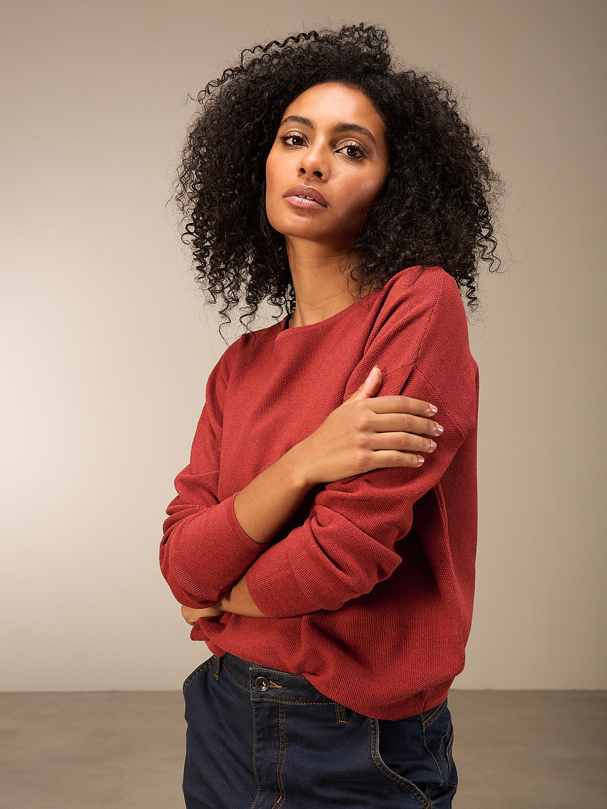 Maglione con scollo rotondo