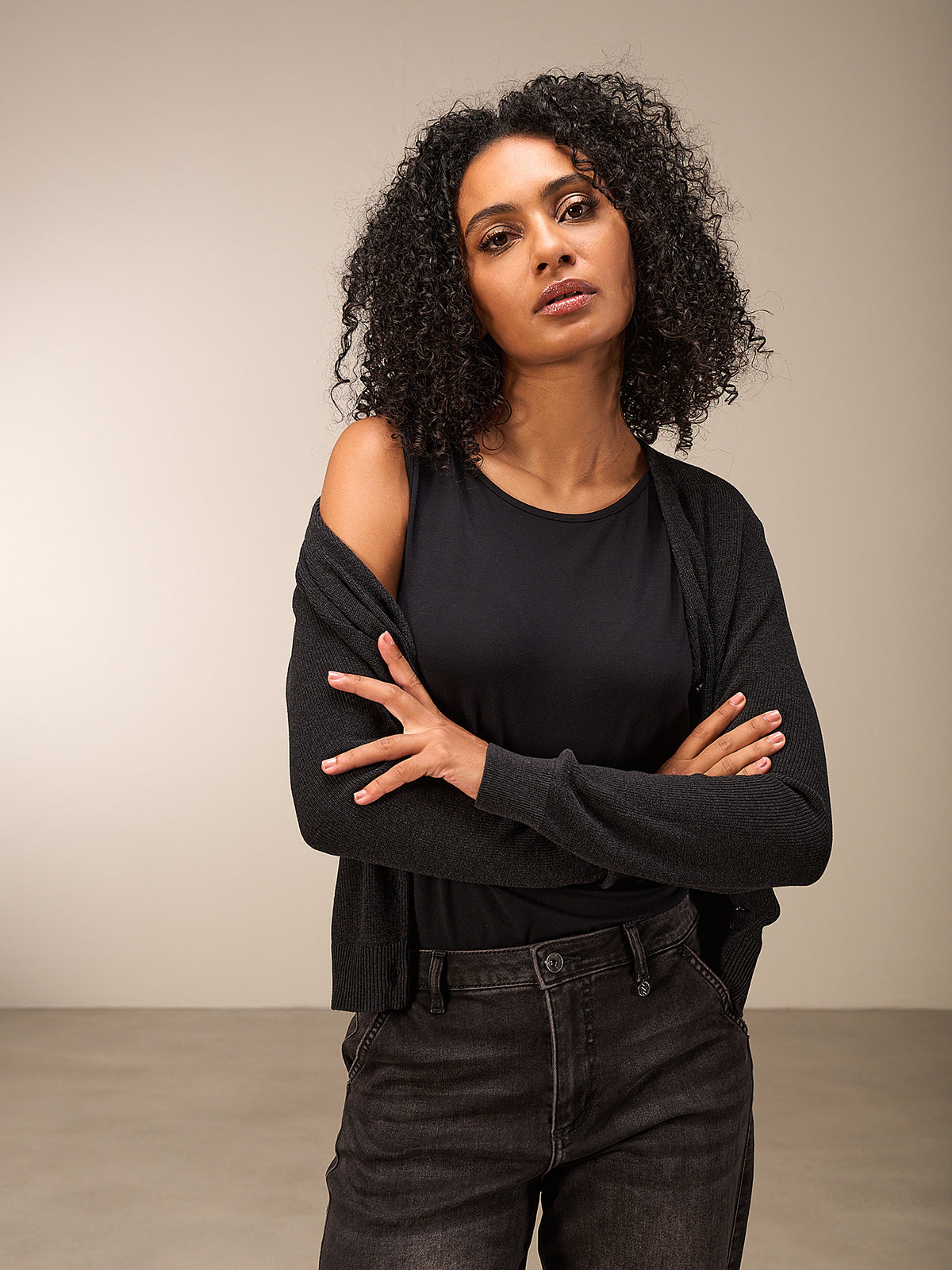 V-neck cardigan