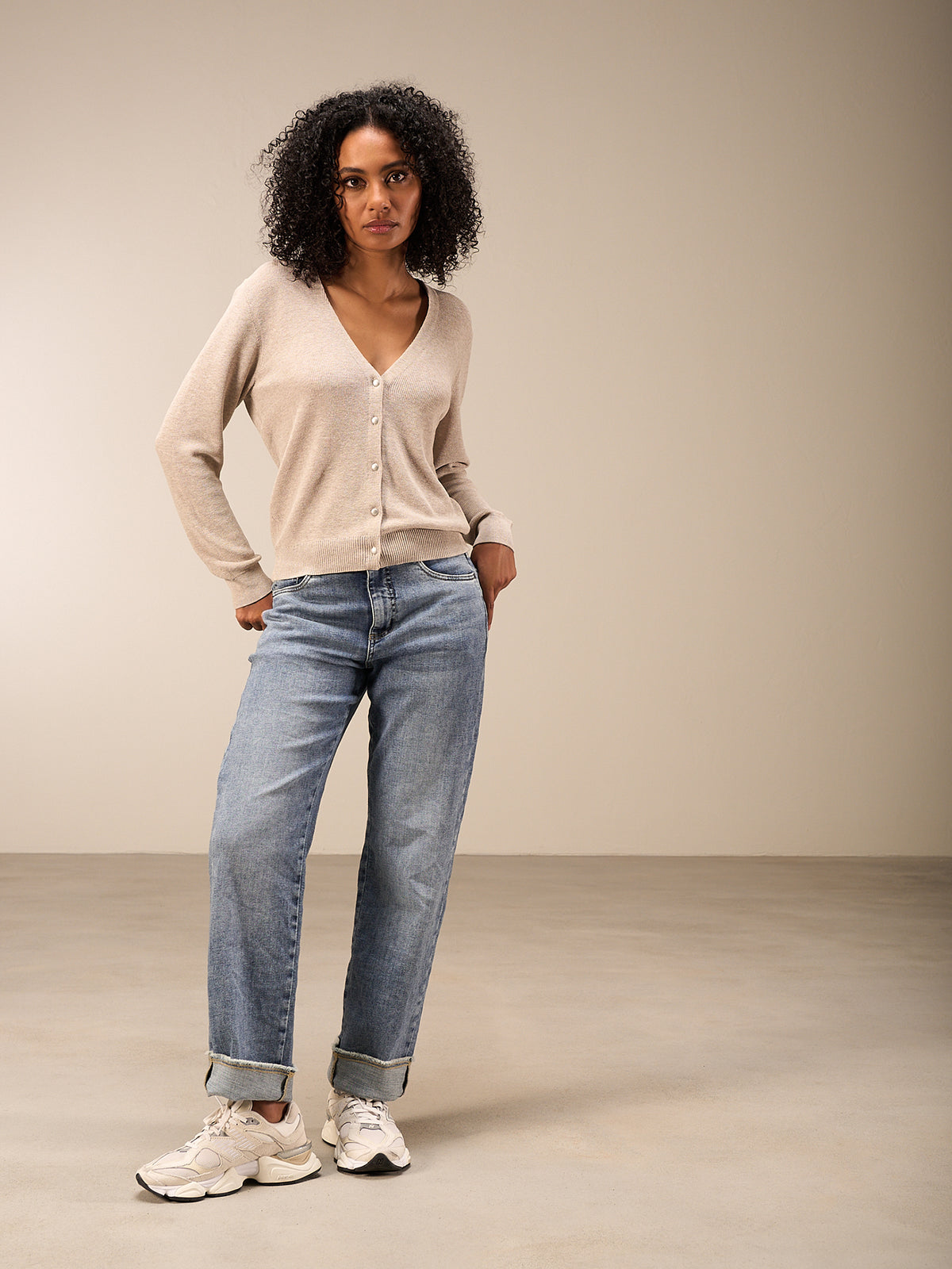 V-neck cardigan