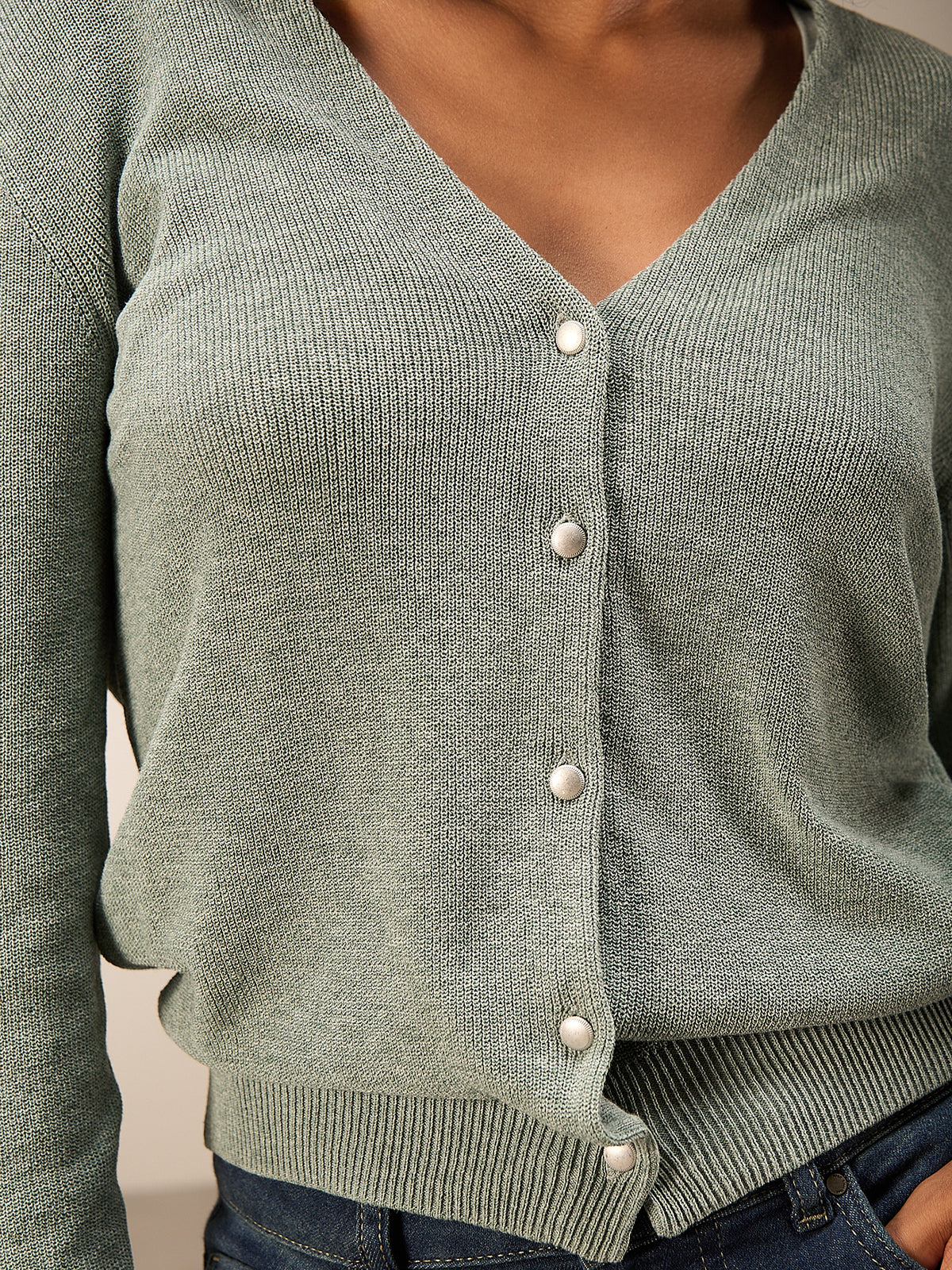V-neck cardigan