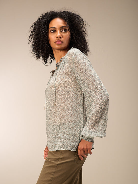 Blouse with ruffle detail