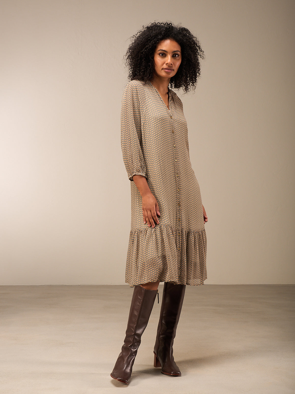 Flounced dress