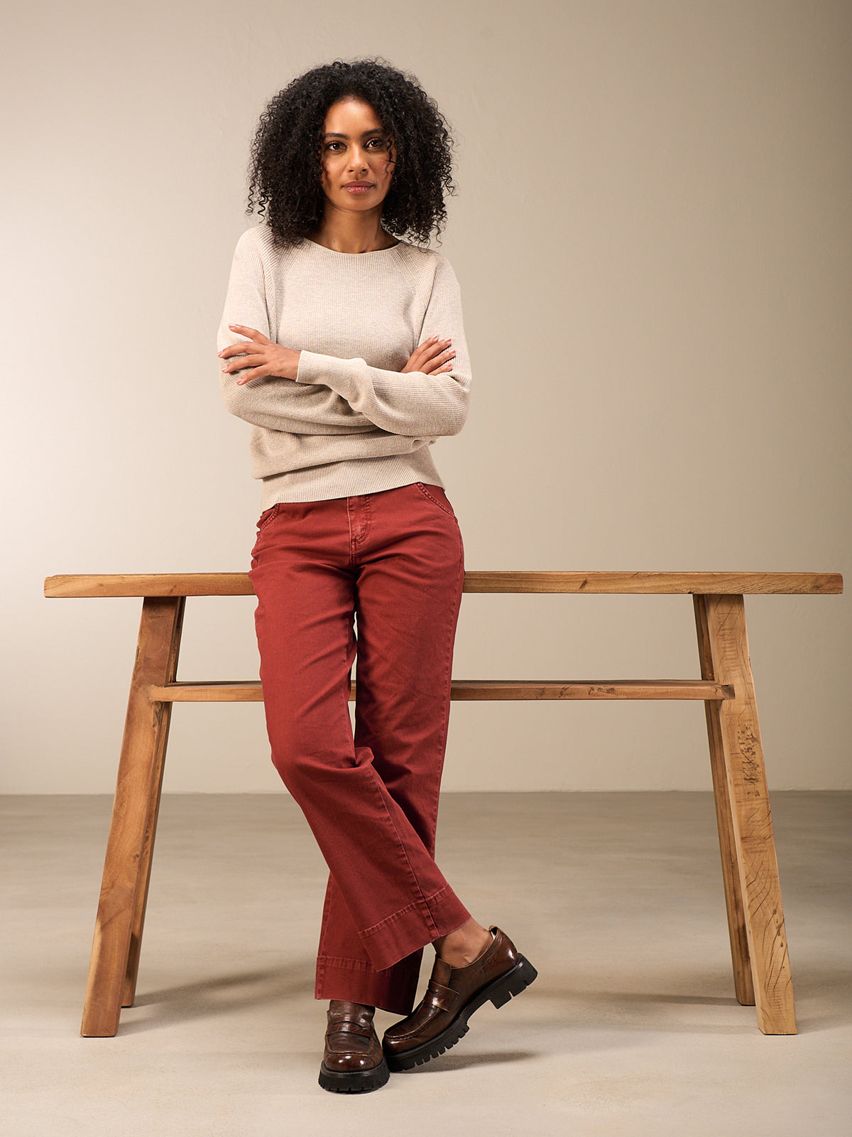Straight-leg trousers
