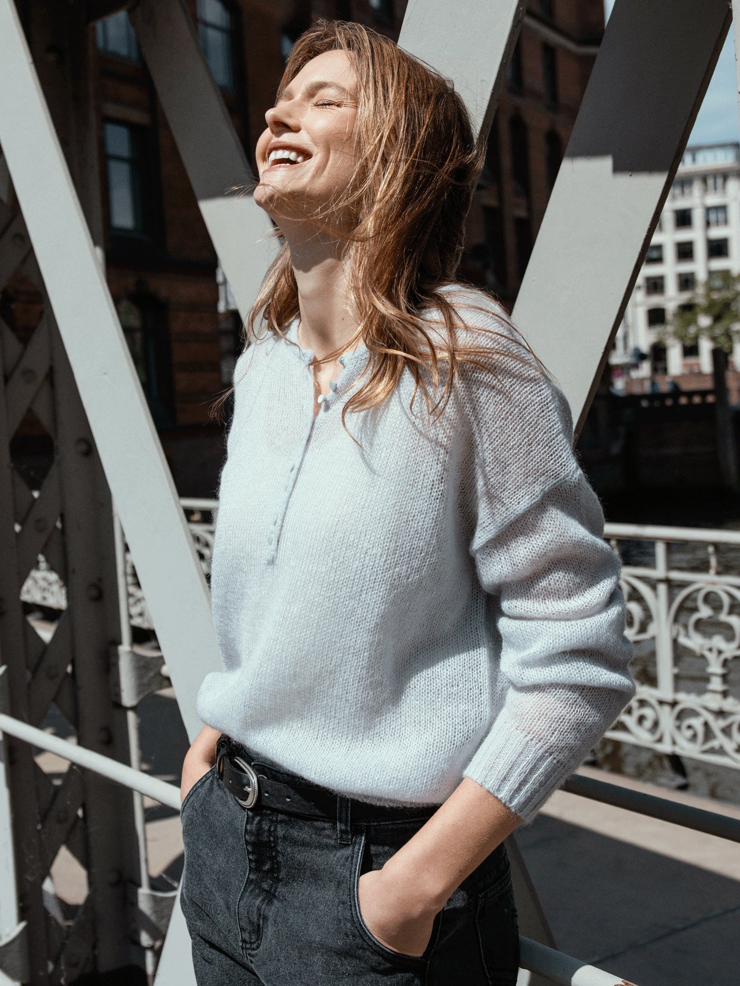 Strickpullover mit Wolle