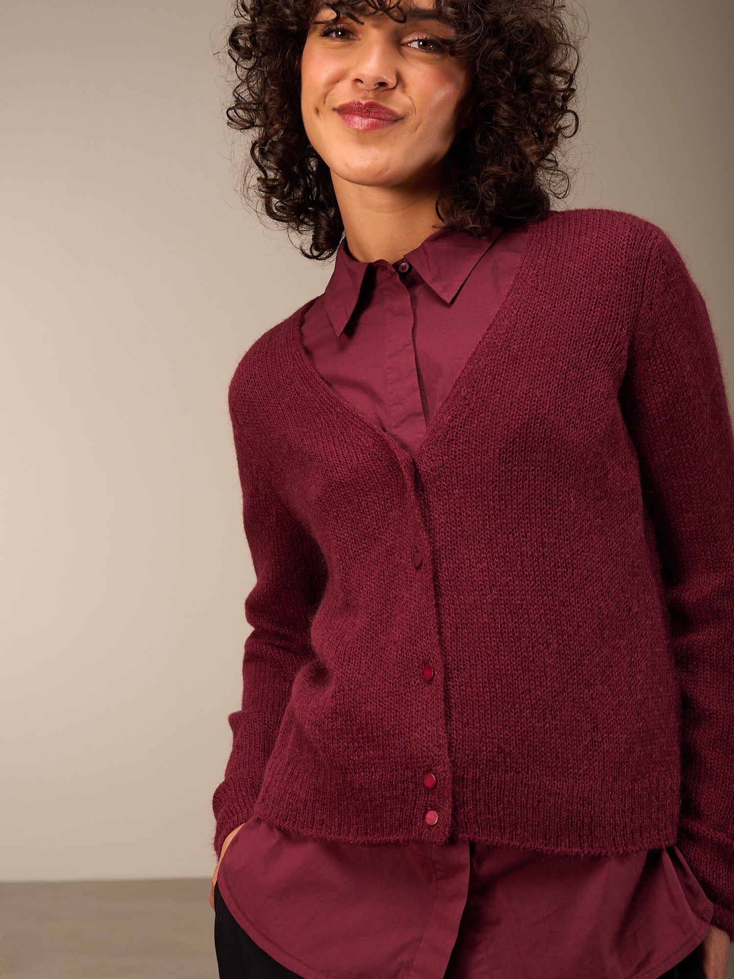 Giacca in maglia con chiusura con bottoni