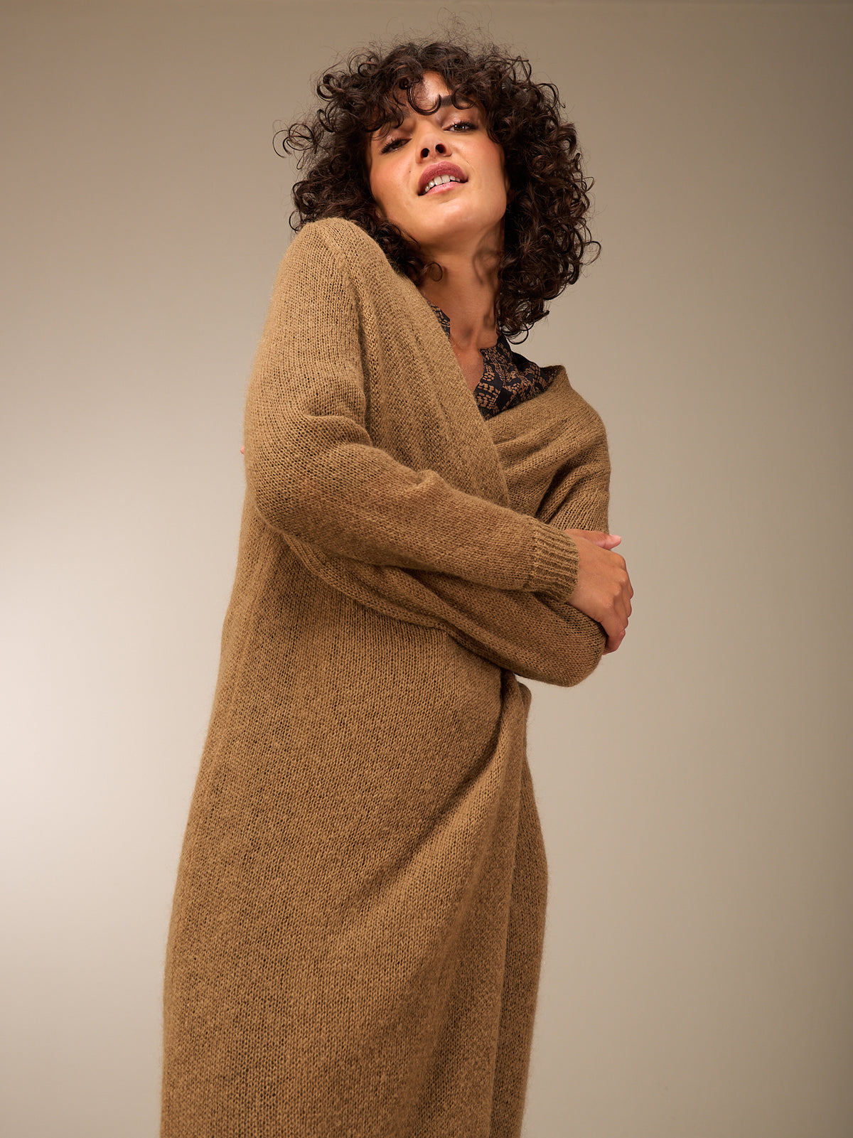 Strickjacke  mit Wolle