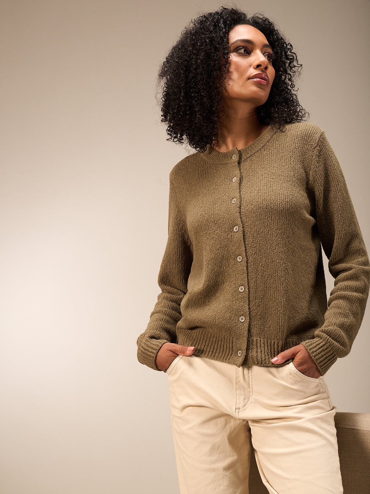 Giacca in maglia con chiusura con bottoni