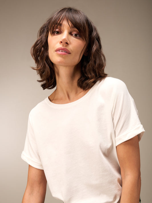 T-shirt à manches coupées raccourcies