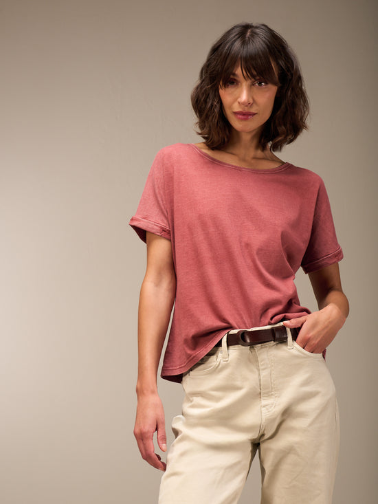 T-shirt à manches coupées raccourcies