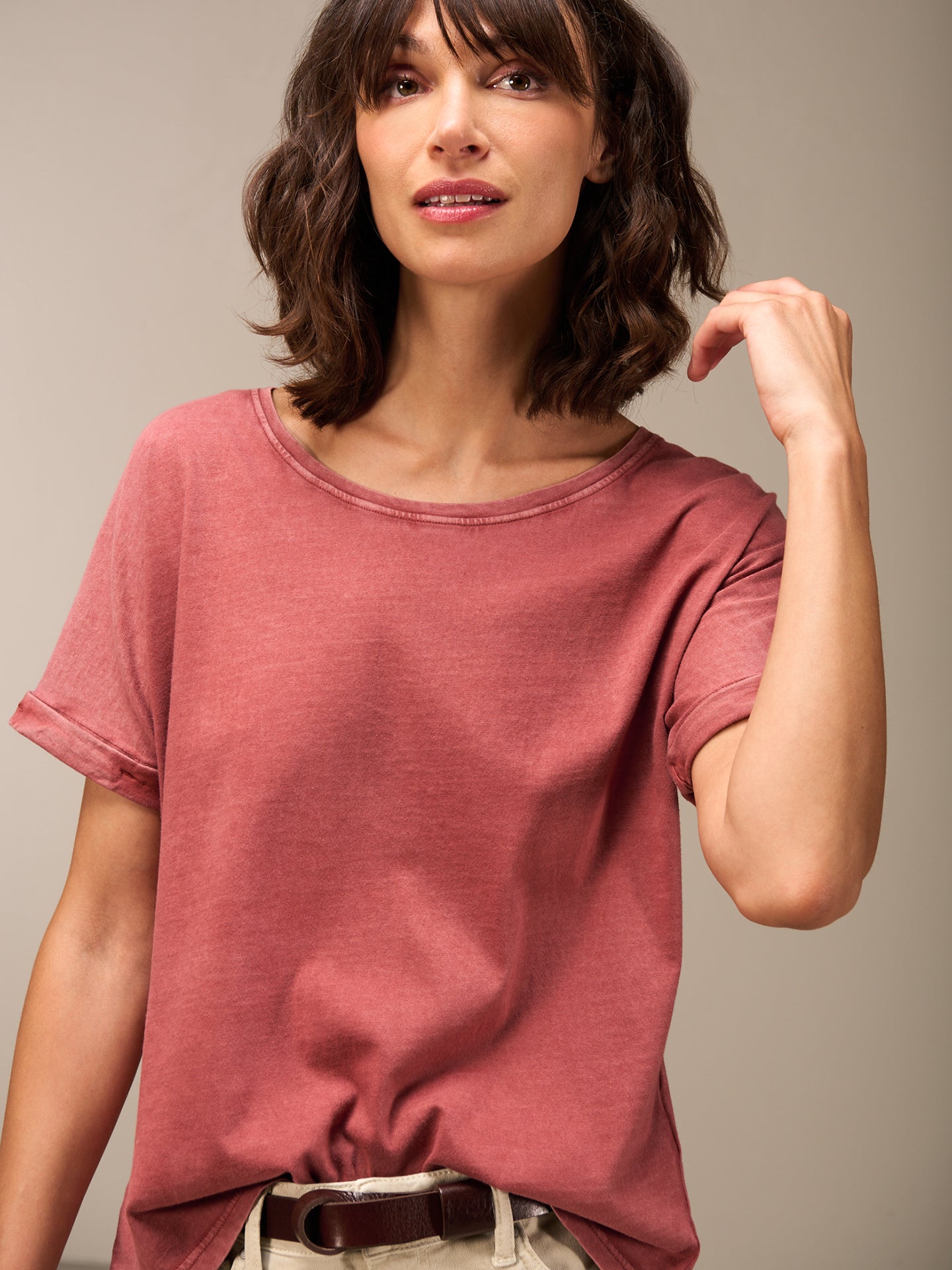 T-shirt à manches coupées raccourcies