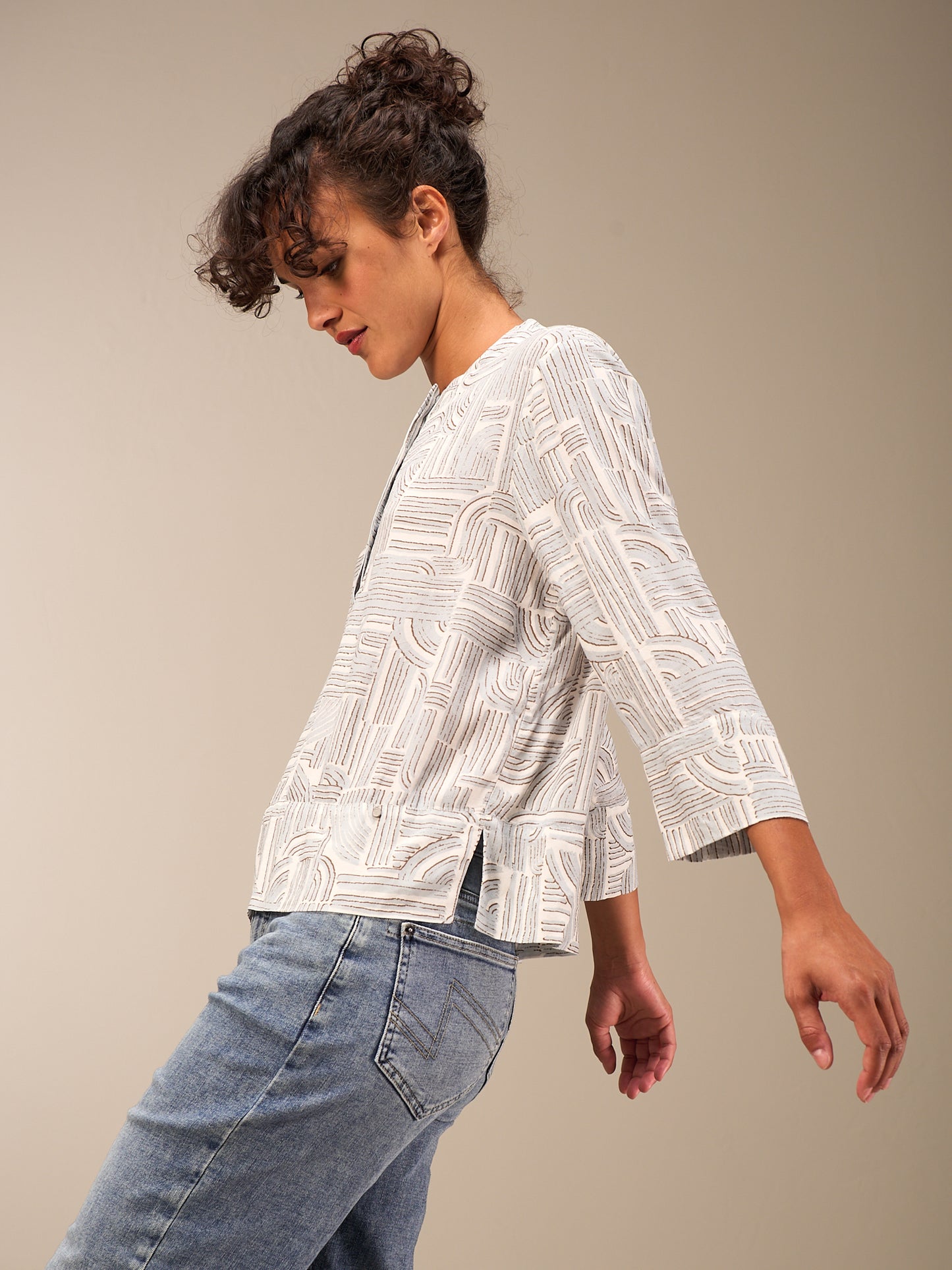 Blusa con maniche a 3/4