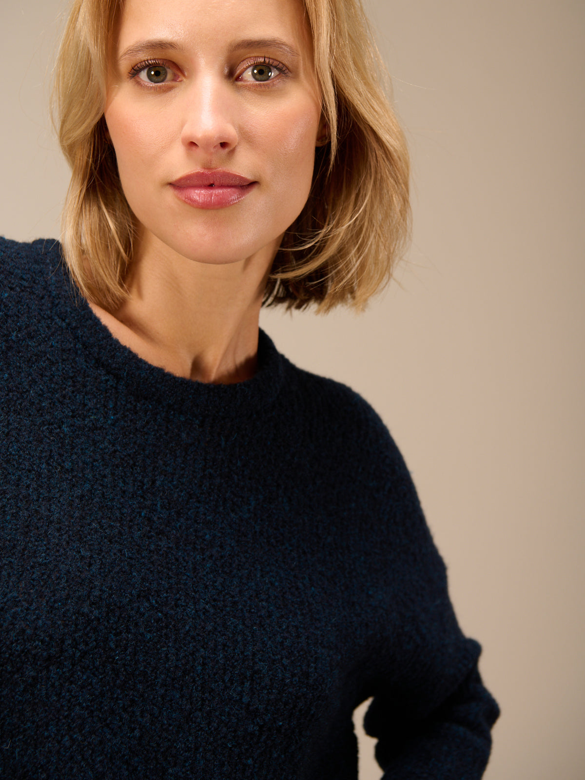 Knitted sweater with wool