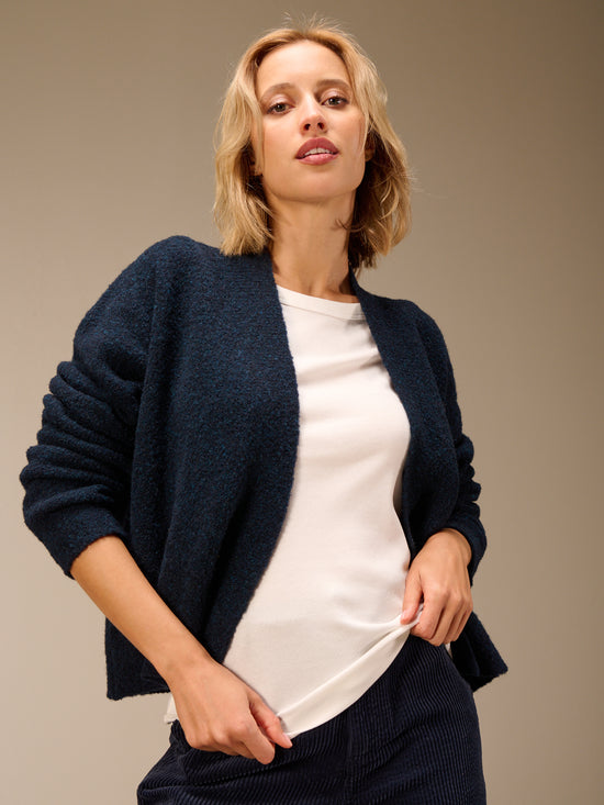 Giacca in maglia misto lana