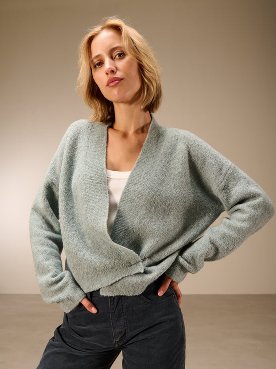 Giacca in maglia misto lana