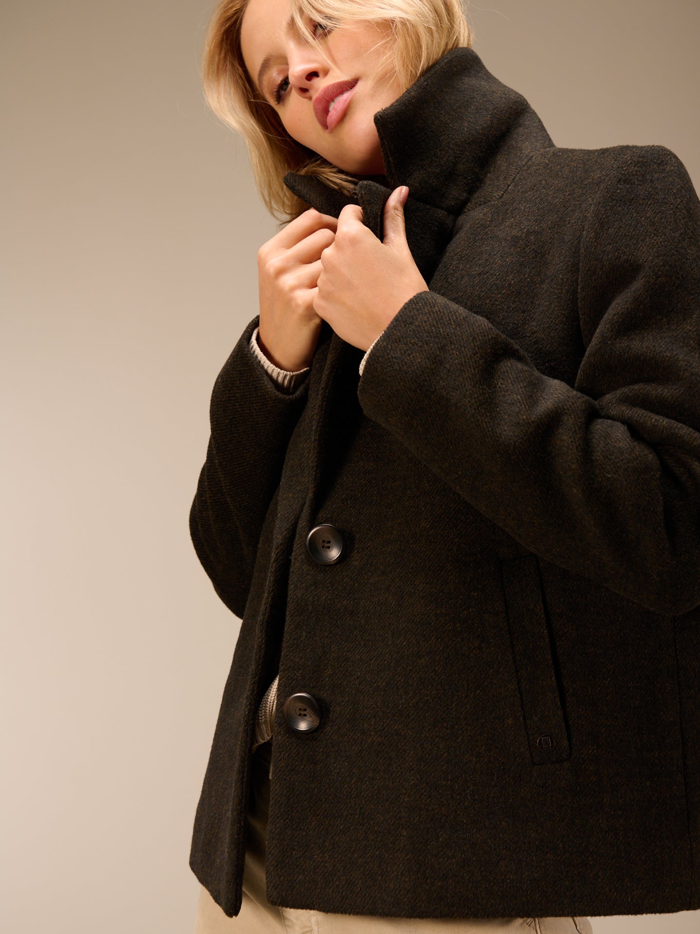 Jacke mit Reverskragen