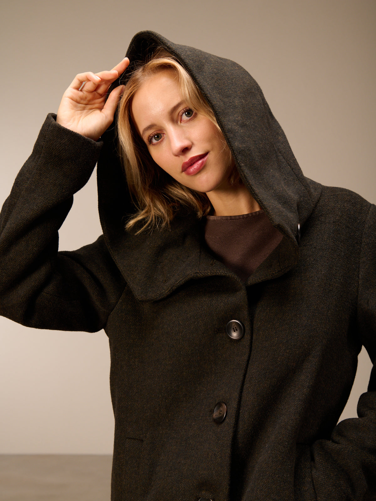 Cappotto con cappuccio