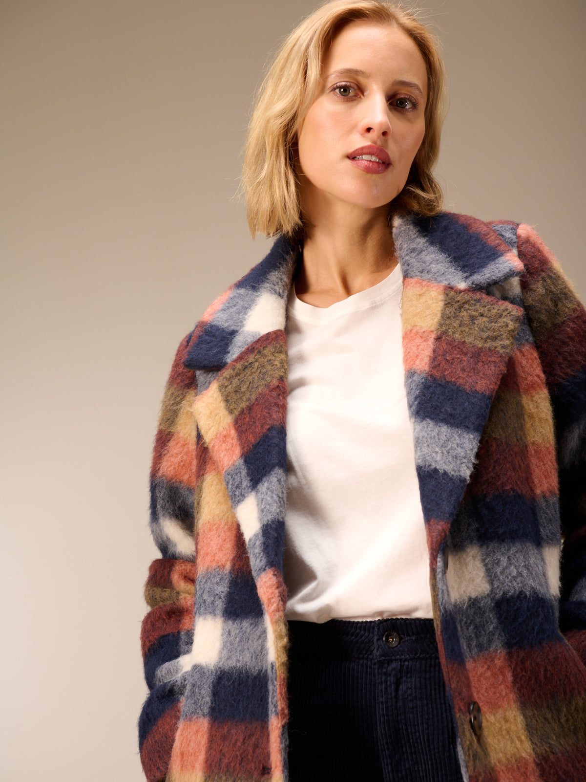 Cappotto con motivo a quadri