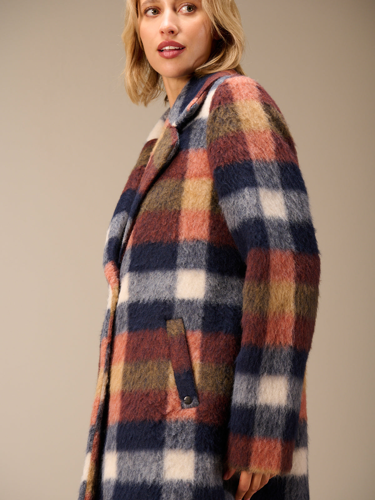 Cappotto con motivo a quadri