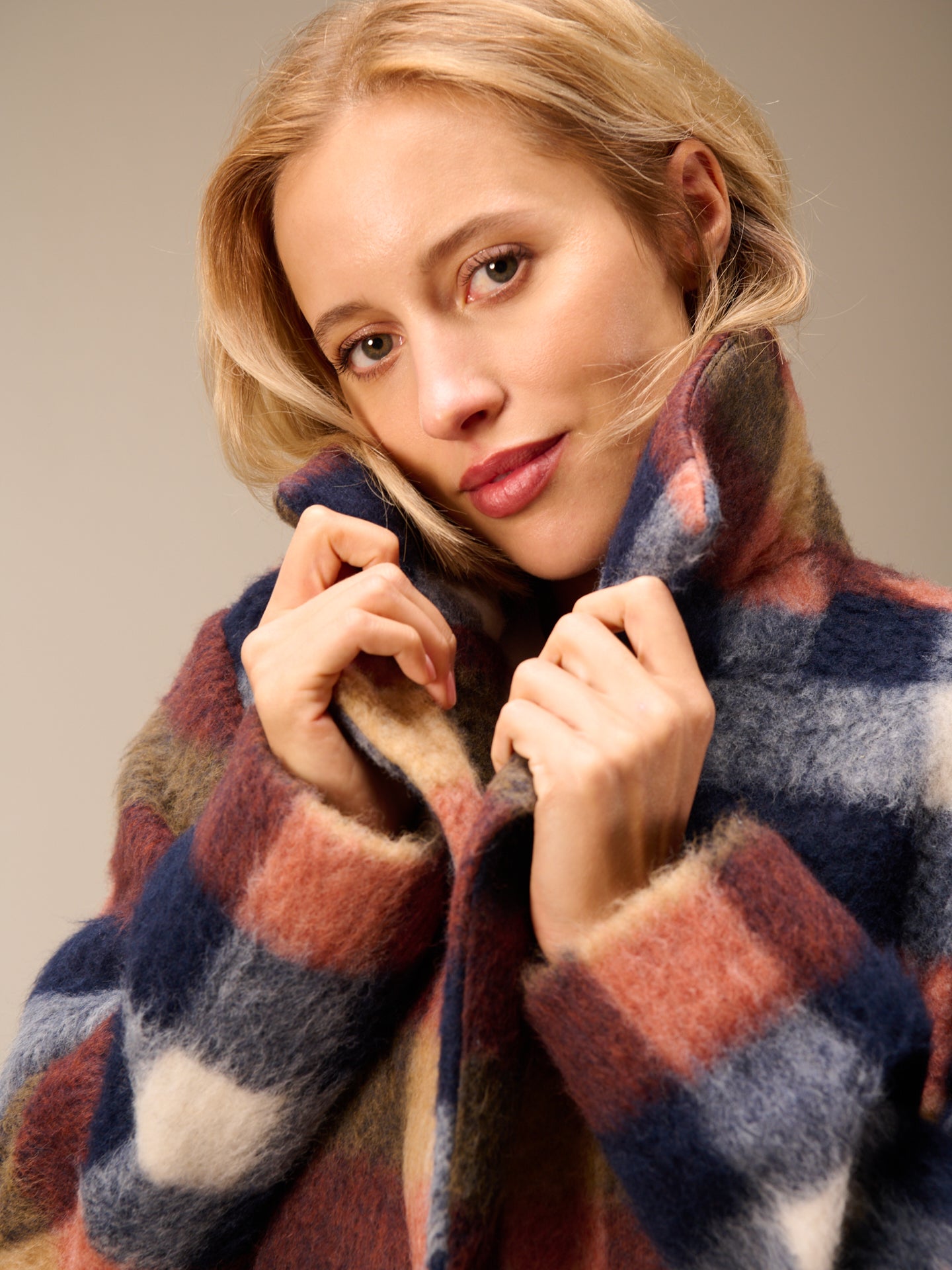 Mantel mit Karomuster