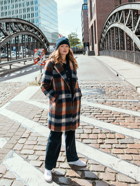 Cappotto con motivo a quadri