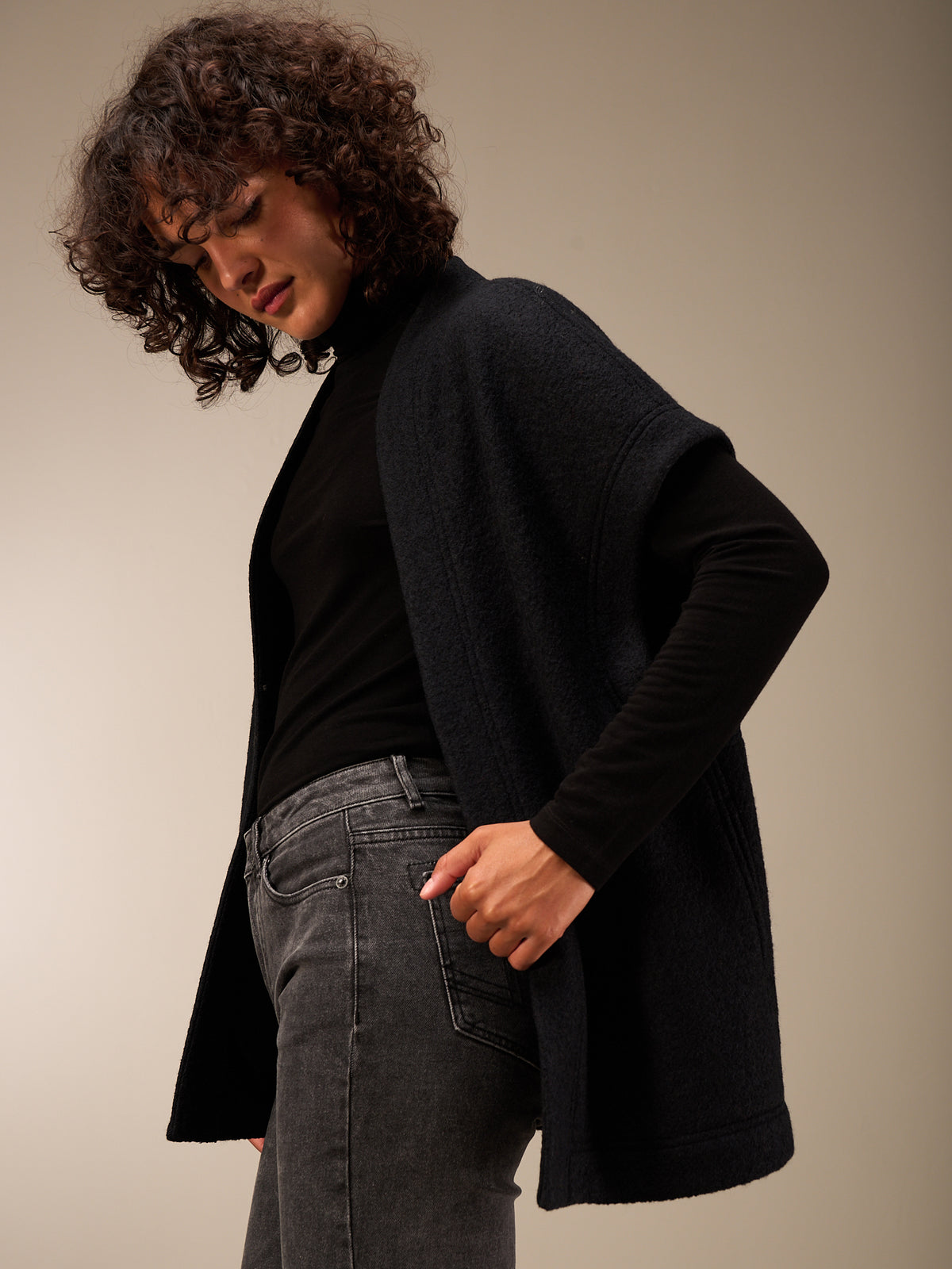 Vest with wool