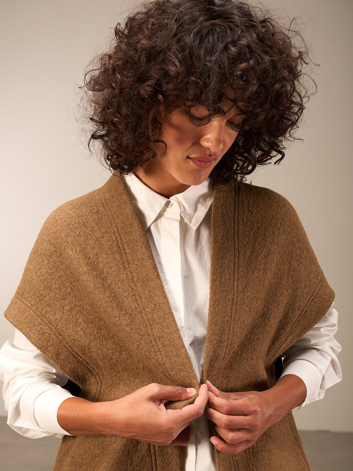 Vest with wool