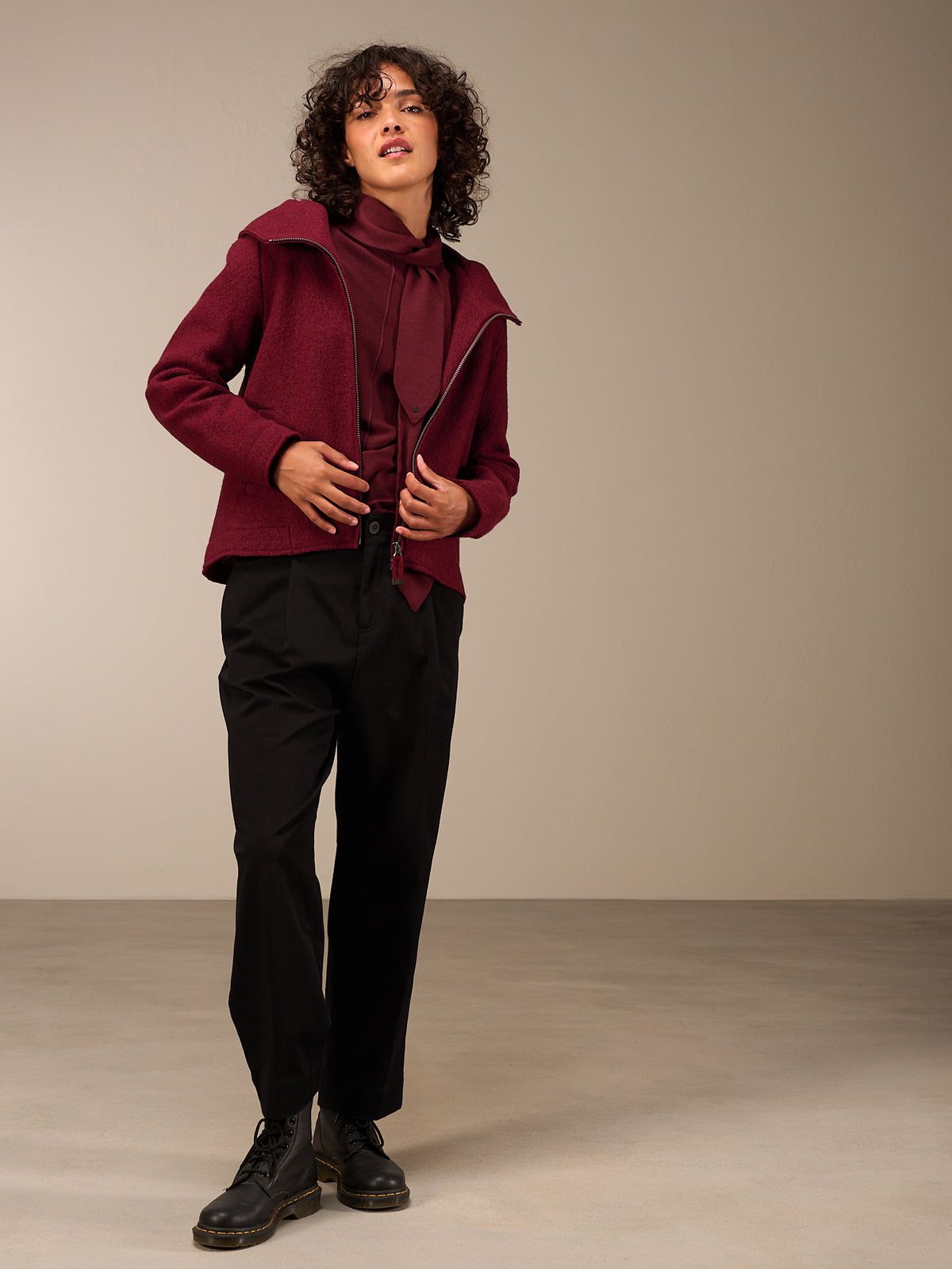 veste avec col montant