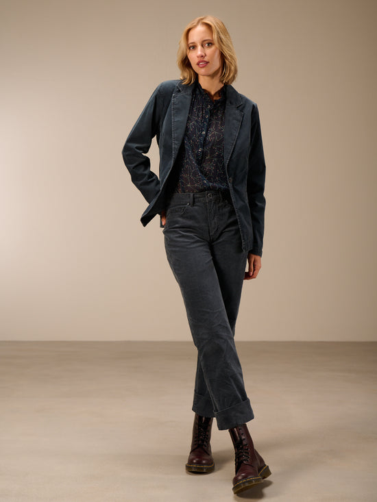 Blusa con dettaglio a balze