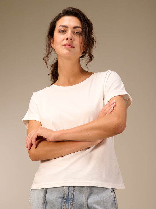 Shirt mit angeschnittenen Ärmeln