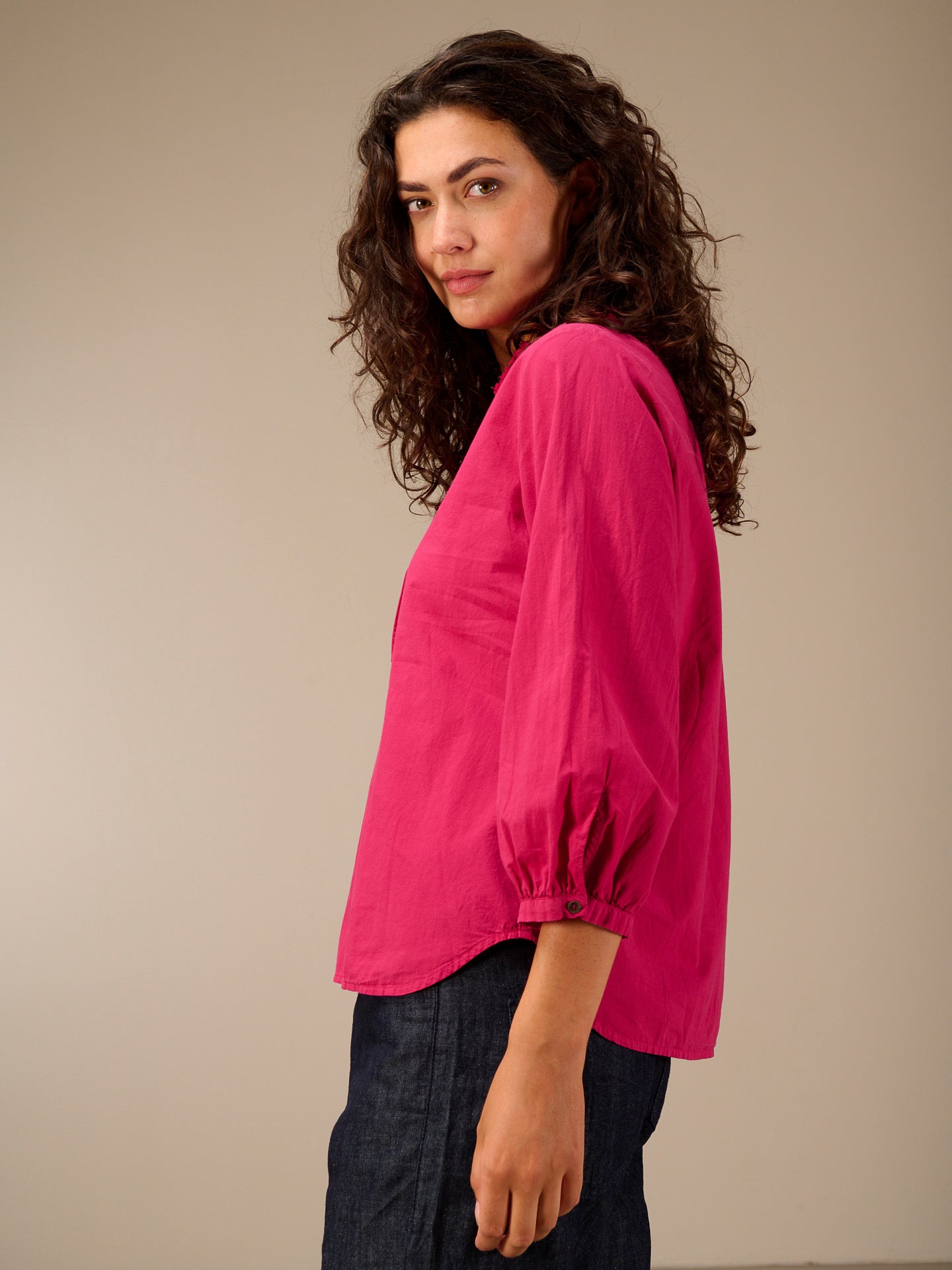 Bluse mit V-Ausschnitt
