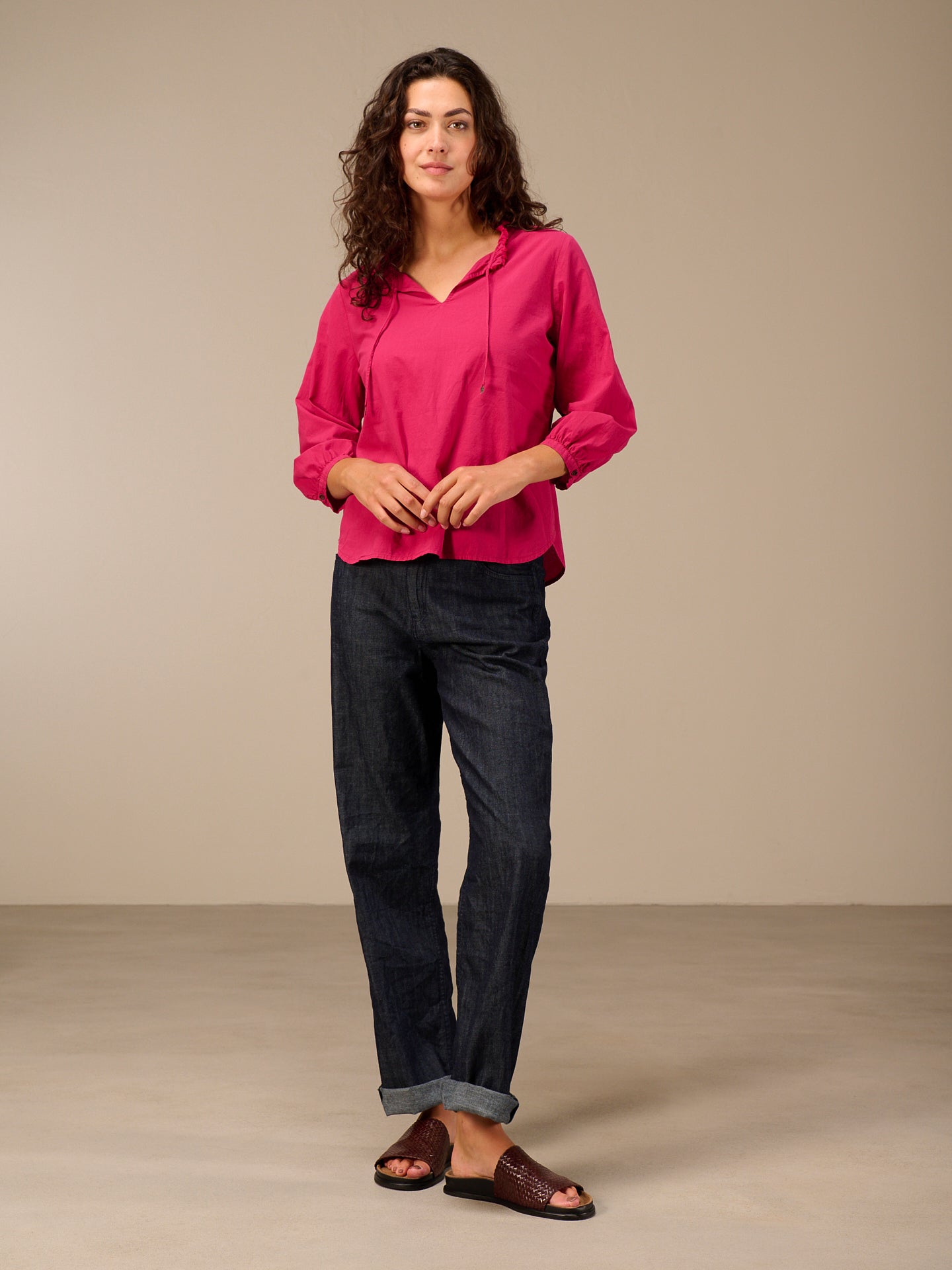 Bluse mit V-Ausschnitt