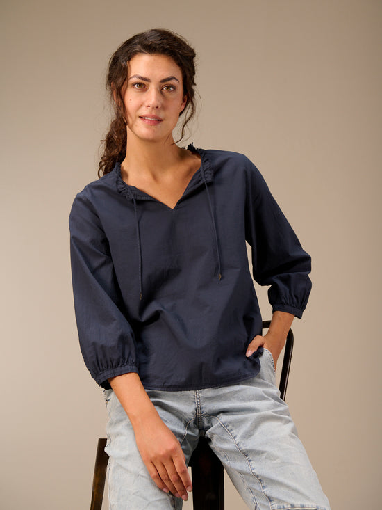 Bluse mit V-Ausschnitt