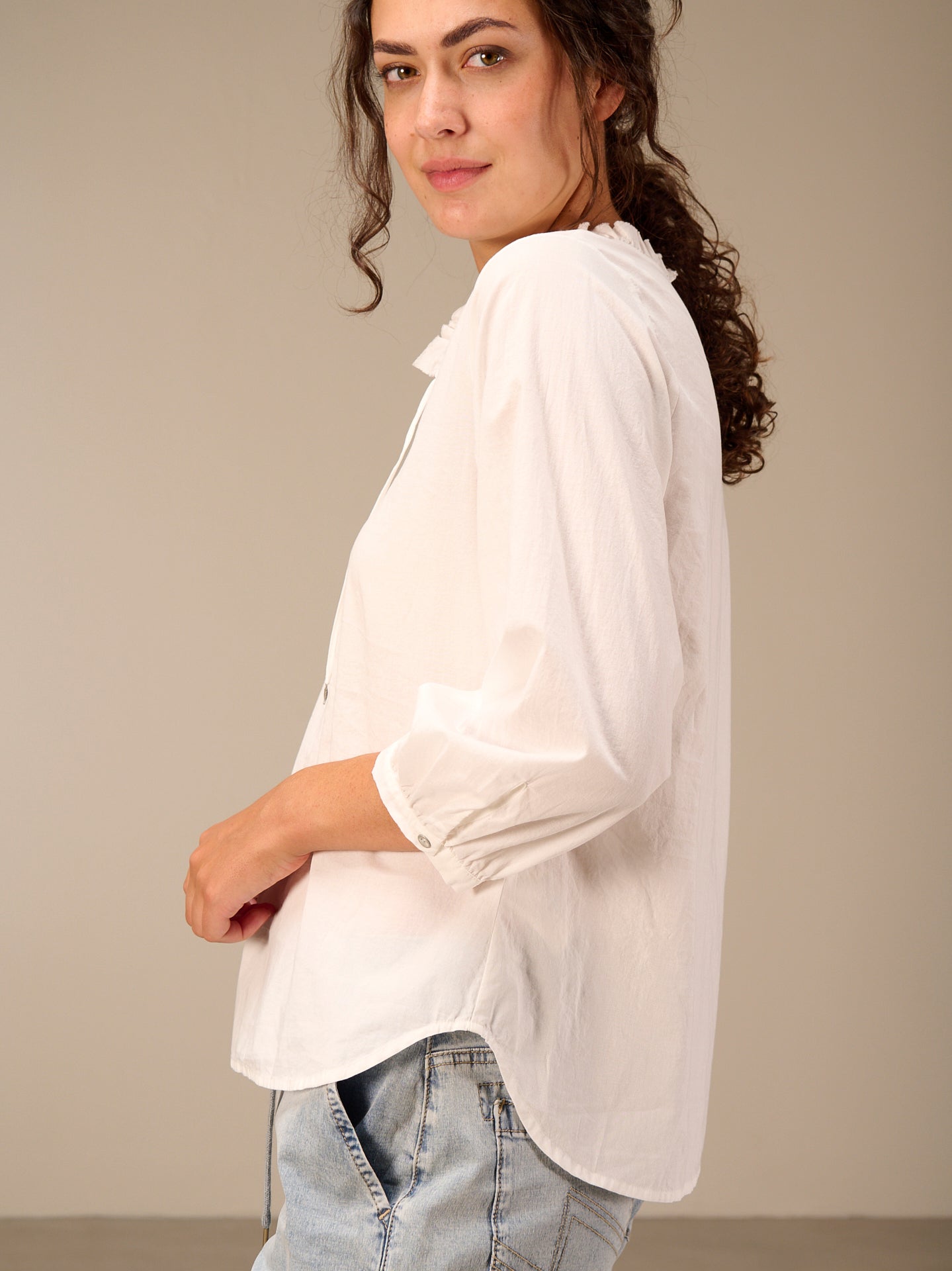 Bluse mit V-Ausschnitt
