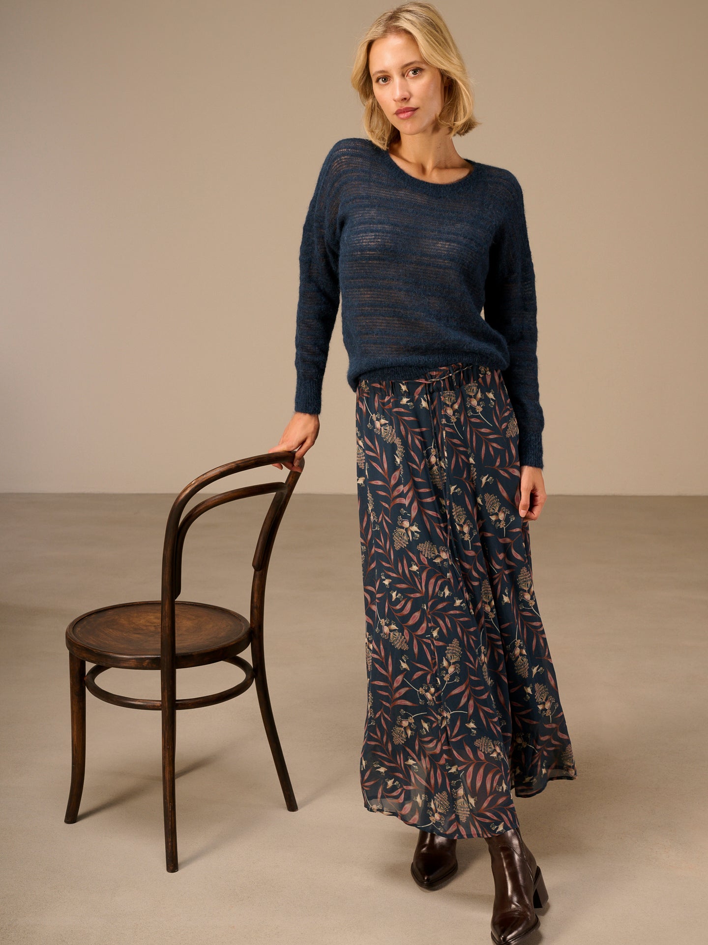 pull en mailles ajourée