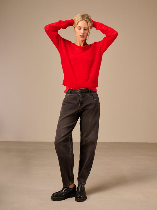 pull en mailles ajourée