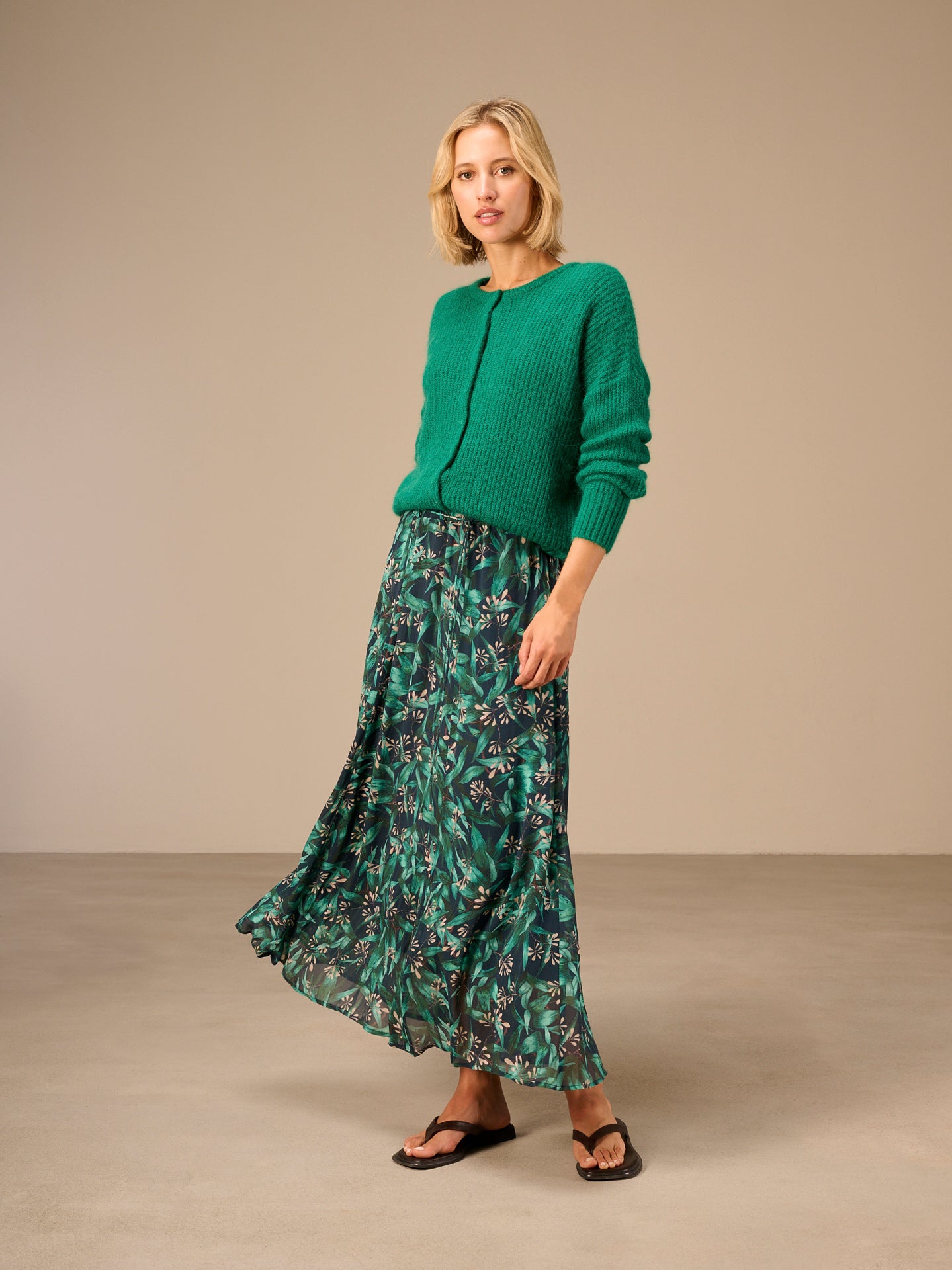 Giacca in maglia con scollo rotondo