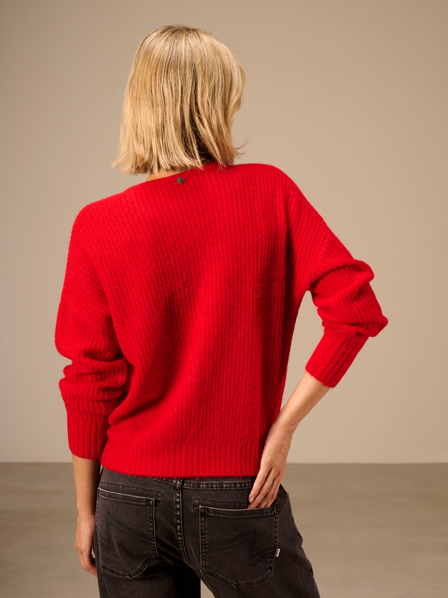 Giacca in maglia con scollo rotondo