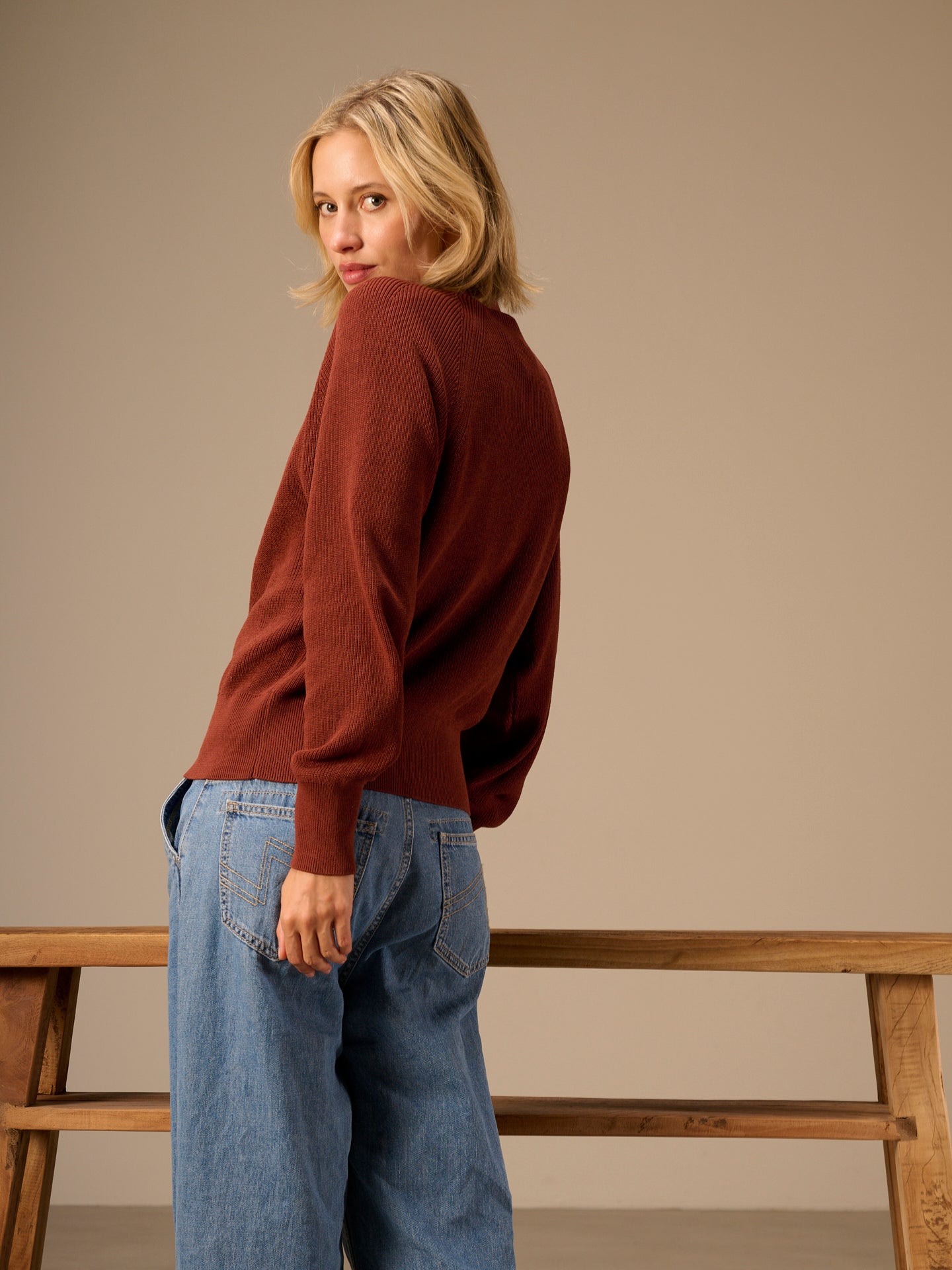 Strickjacke mit V-Ausschnitt