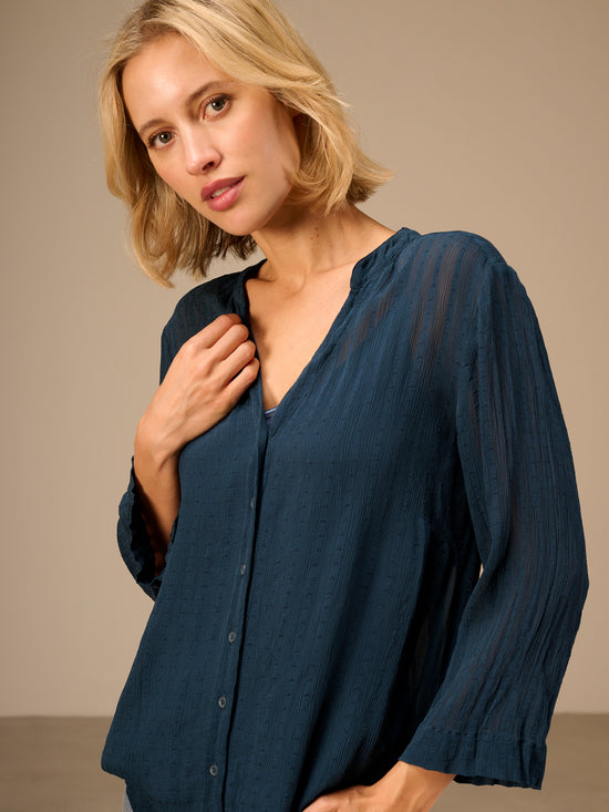 Bluse mit V-Ausschnitt