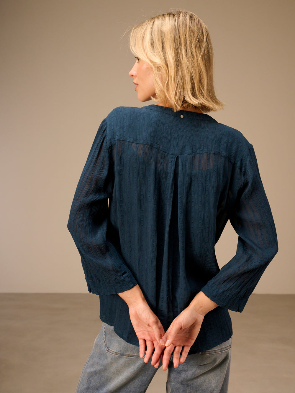 Bluse mit V-Ausschnitt