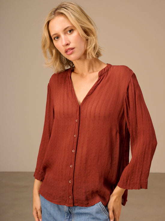 Bluse mit V-Ausschnitt