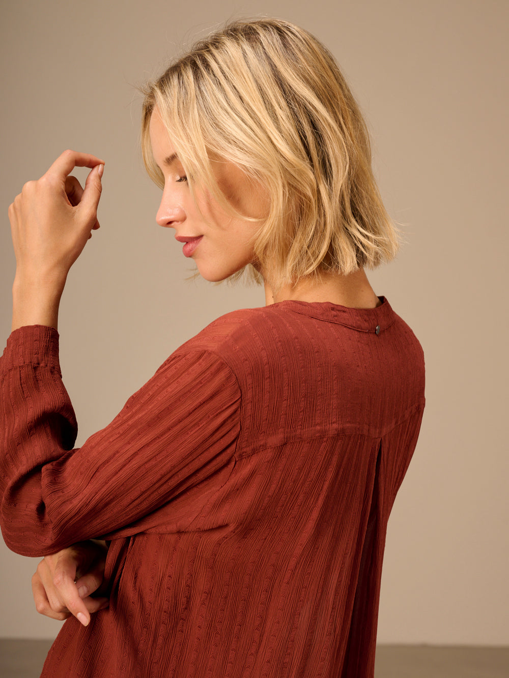 Bluse mit V-Ausschnitt