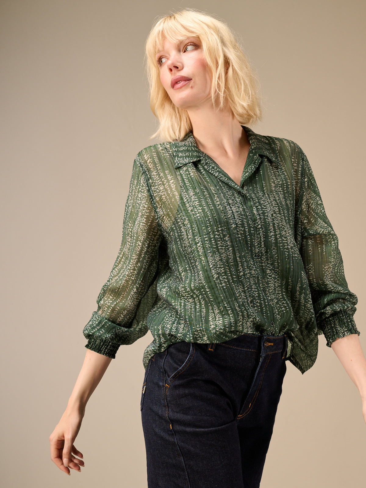 Bluse mit Karomuster