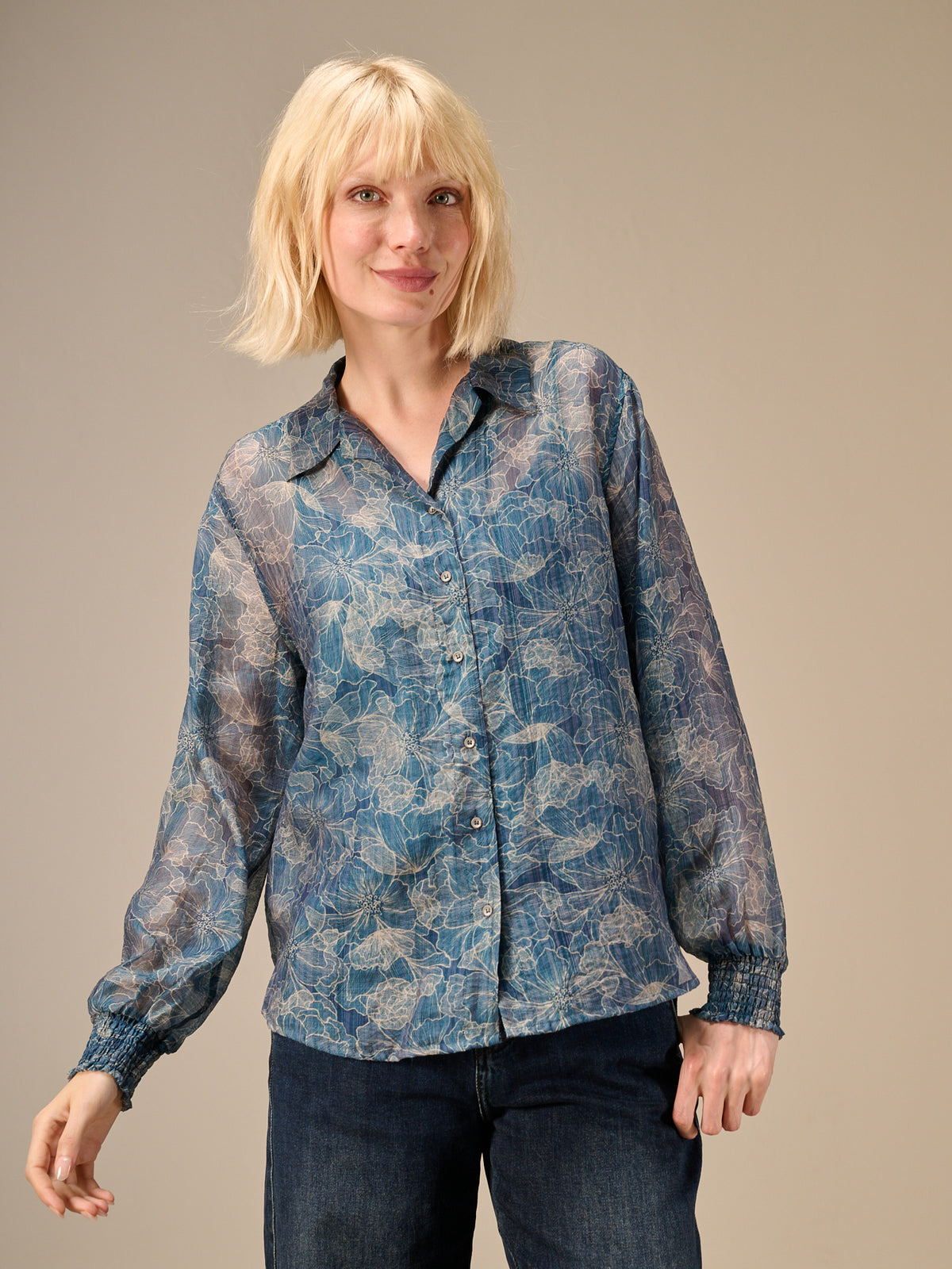 Bluse mit Karomuster