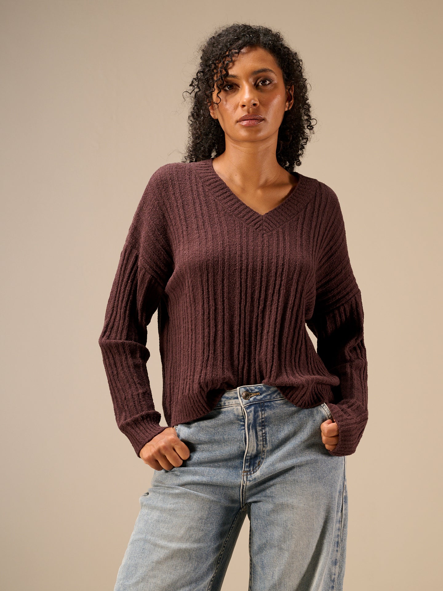 Maglione con scollo a V